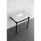 Kingston Brass 36 Console Sink with Brass Legs 8Inch, 3 Hole, Marble WhiteMatte Black KVBH3622M8SQ0 - alternate 3